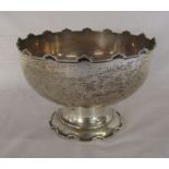 Large silver fruit bowl / punch bowl Birmingham 1921 weight 24.79 ozt H 17 cm D 23 cm
