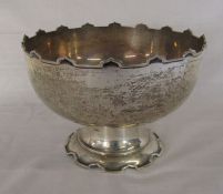 Large silver fruit bowl / punch bowl Birmingham 1921 weight 24.79 ozt H 17 cm D 23 cm