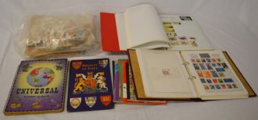 Various stamp albums including world stamps & loose stamps