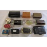 Selection of snuff boxes