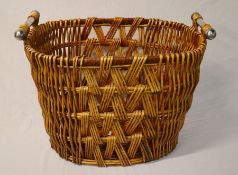 Wicker log basket