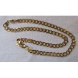 9ct gold necklace L 51 cm weight 23.1 g