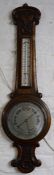 Early 20th century carved aneroid barometer