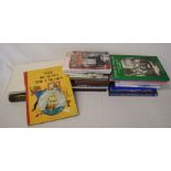 Collection of Lincolnshire related books & others including Tintin The secret of the Unicorn
