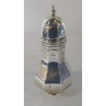 Silver sugar shaker Sheffield 1939 H 17 cm weight 5.40 ozt