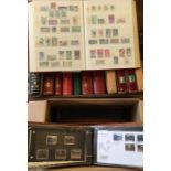 13 world stamp albums including USA, Denmark, Jersey, Australia etc & 4 albums of FDC (Gibraltar,