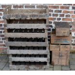 Potato chitting trays & wooden advertising boxes