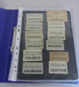 Album containing quantity of railway baggage labels