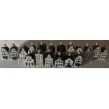 18 blue Delft's Bols KLM house miniatures