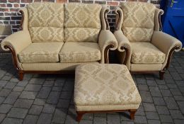 Wade Verona 2 seater sofa, wing chair and banquett