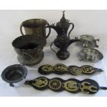 Various brass and pewter etc