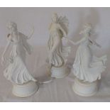 3 Wedgwood Dancing Hours figures (arm broken off one)