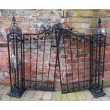 Wrought iron double gates