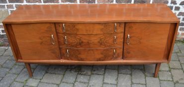 Retro walnut veneer sideboard