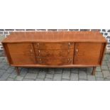 Retro walnut veneer sideboard