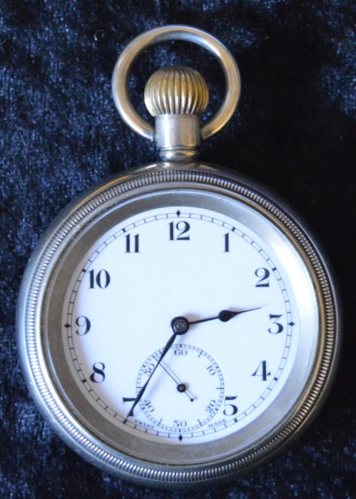 British Rail Midlands Swiss made pocket watch engraved BR(M) 18742