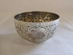 Victorian silver bowl Sheffield 1897 H 6 cm D 11 cm weight 5.03 ozt