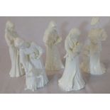 5 Royal Worcester figures The Christening, New Arrival, First Steps, Once Upon A Time and Sweet
