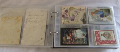Album of ephemera inc greeting cards dating from l