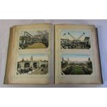 Postcard album containing approximately 200 pageant and exhibition postcards inc British Empire