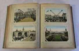 Postcard album containing approximately 200 pageant and exhibition postcards inc British Empire