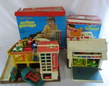 Vintage Play Family toys - Action Garage and Schoo