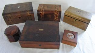 Assorted wooden boxes (all af)