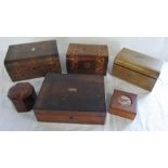 Assorted wooden boxes (all af)