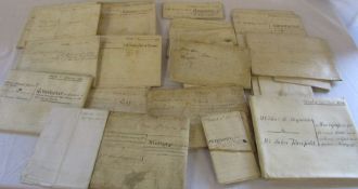 Collection of 18th and 19th century manuscripts inc mortage, conveyance, release, lease and lease