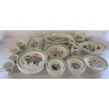 Quantity of Portmeirion Botanic garden tableware (one cup missing handle)