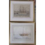 Cecil Westland Pilcher (1870-1943) framed watercolour of the river Thames signed C W Pilcher May