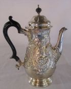 Ornate Victorian silver coffee pot London 1891 Gol