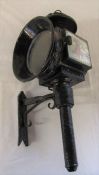 Black painted cast iron coach lamp H 50 cm