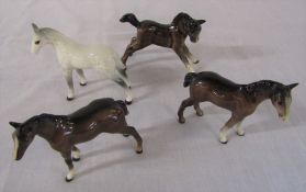 4 Beswick foals