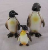 2 Goebel penguins and a Beswick penguin (largest H 8 cm)