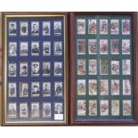 2 framed sets of cigarette cards - John Players & Sons 'Victoria Cross' and V.C & D.S.O 'Naval &