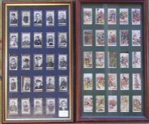 2 framed sets of cigarette cards - John Players & Sons 'Victoria Cross' and V.C & D.S.O 'Naval &