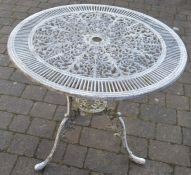 Cast alloy patio table