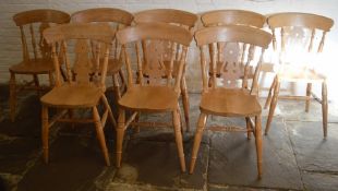 8 beechwood kitchen chairs