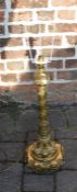 Brass ornate table lamp