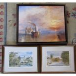 2 limited edition prints of Helmsley & a canvas print of a nautical scene