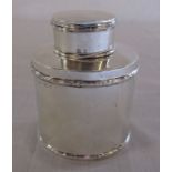 Silver tea canister Birmingham 1913 weight 4.90 ozt H 10.5 cm
