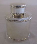 Silver tea canister Birmingham 1913 weight 4.90 ozt H 10.5 cm