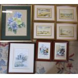 8 framed pictures inc signed limited editions by Stephen Abbey & F A Betteridge