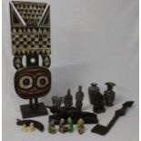 Terracotta Army figures, African axe,  & other African & Oriental items etc.