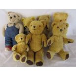 Assorted vintage teddy bears inc Deans and Chad Valley