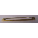 9ct gold pin L 62 mm weight 3.5 g