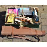 Leg of mutton gun case, pond yacht, wall lights etc