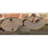 Grimsby Cable Electricity sign & 2 other castings