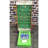 Subbuteo table soccer and a table football game